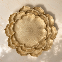 Gold Lotus Urli Tray - Set of 3
