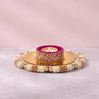 Rani Pink Acrylic Centerpiece Diya -7 inches
