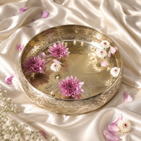 The Antique Gold-Silver Urli - 10.4 inches