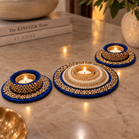 The Sapphire Blue Kundan Edit - Set of 3