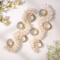 Diamond Diyas & Mogra Garland Set
