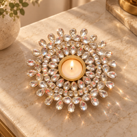 The Radiance Crystal Statement Diya - 6 inches