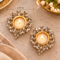 The Halo Crystal Diyas - Set of 2