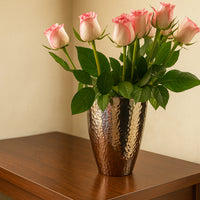 Nickel Finish Flare Tumbler Vase